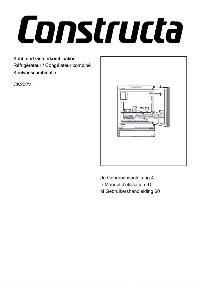 Page n°1 - Manuel utilisateur Constructa CK202VFD0