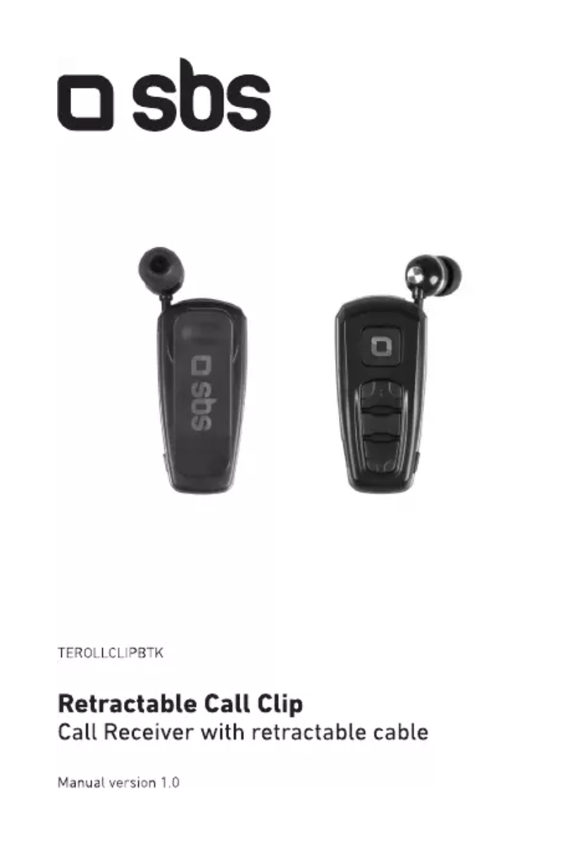 Page 1 de la notice Manuel utilisateur SBS TEROLLCLIPBTK