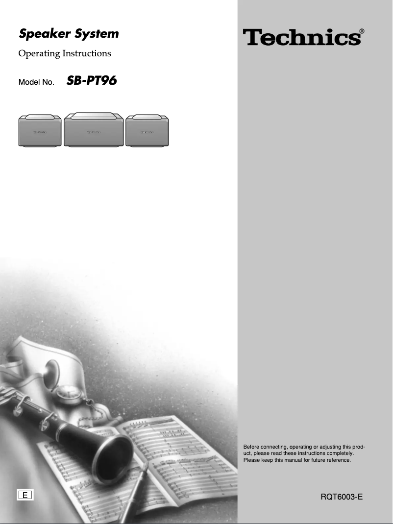 Image de la première page du manuel de l'appareil SB-PT96