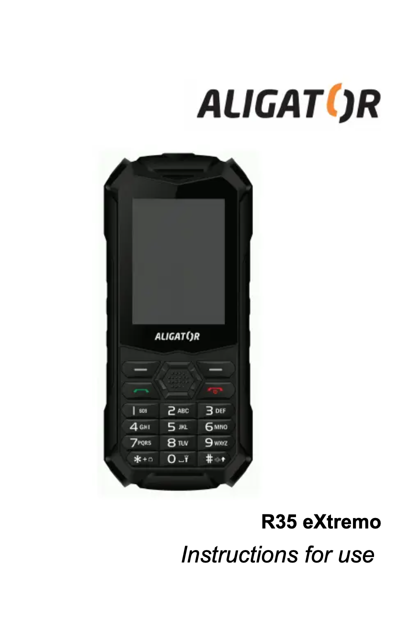 Page 1 de la notice Manuel utilisateur Aligator R35 eXtremo