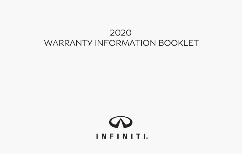 Image de la première page du manuel de l'appareil QX60 (2020)