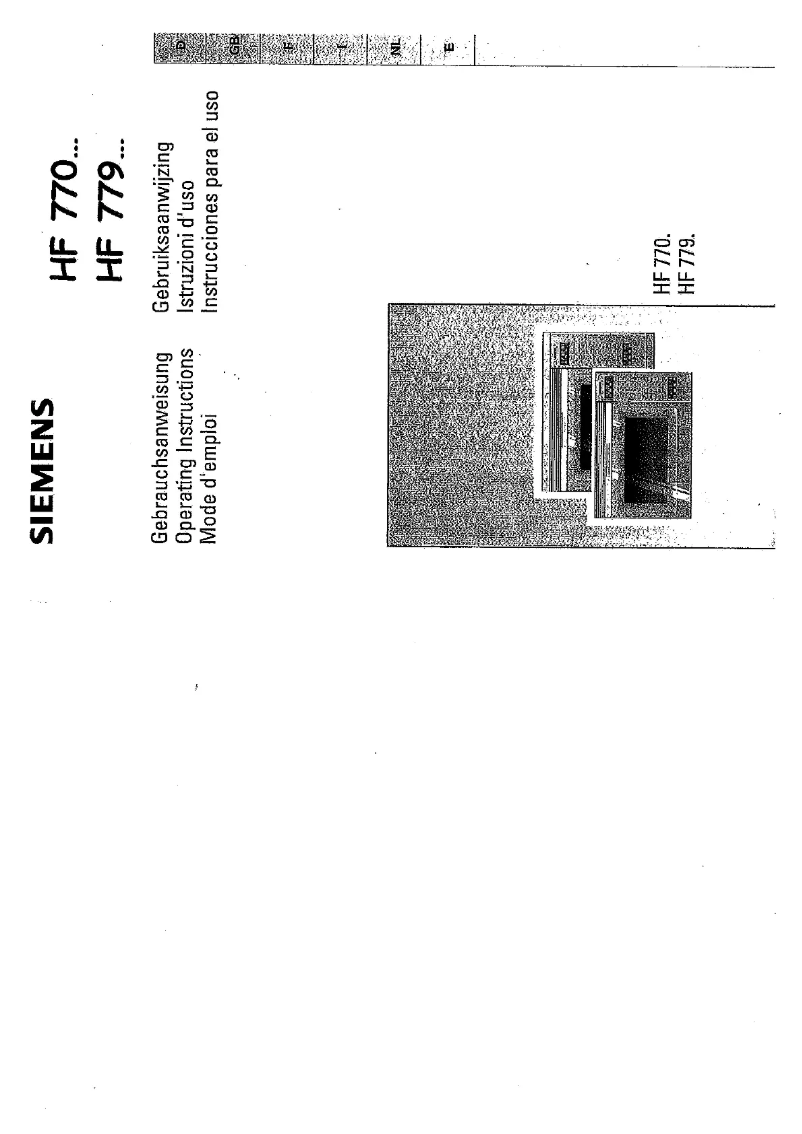 Page n°1 - Manuel utilisateur Siemens HF779