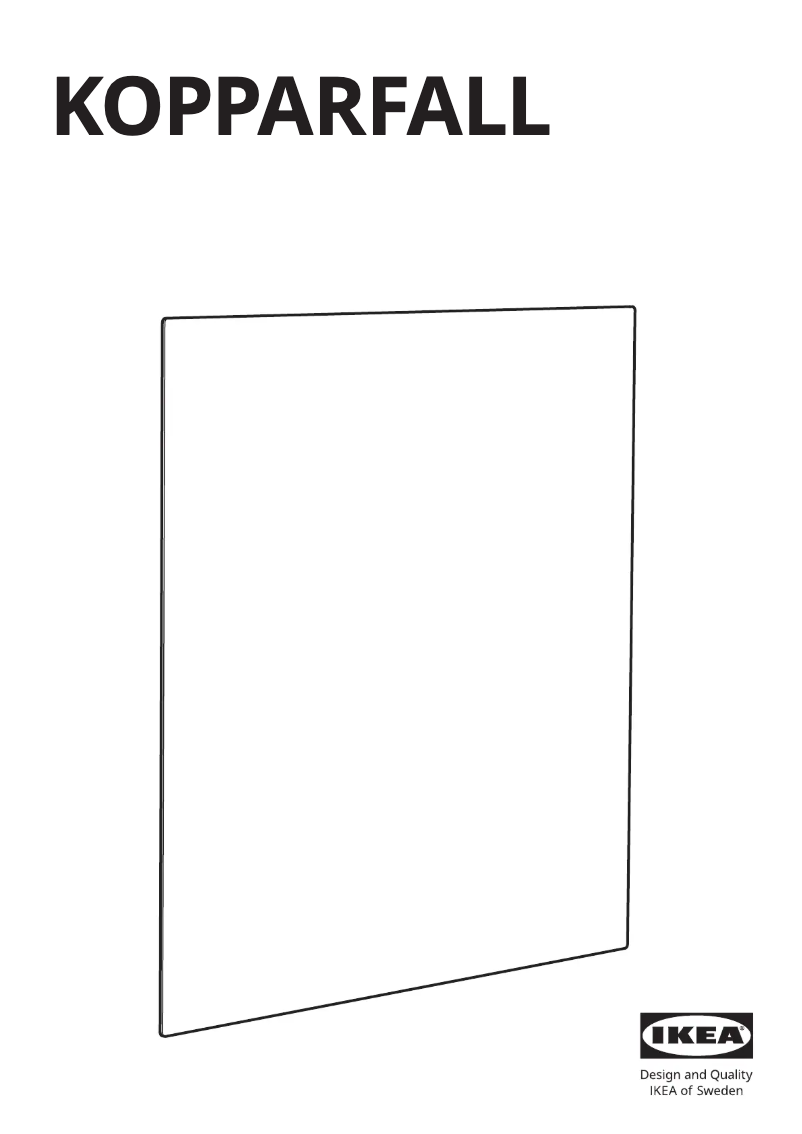 Image de la première page du manuel de l'appareil KOPPARFALL 105.087.86