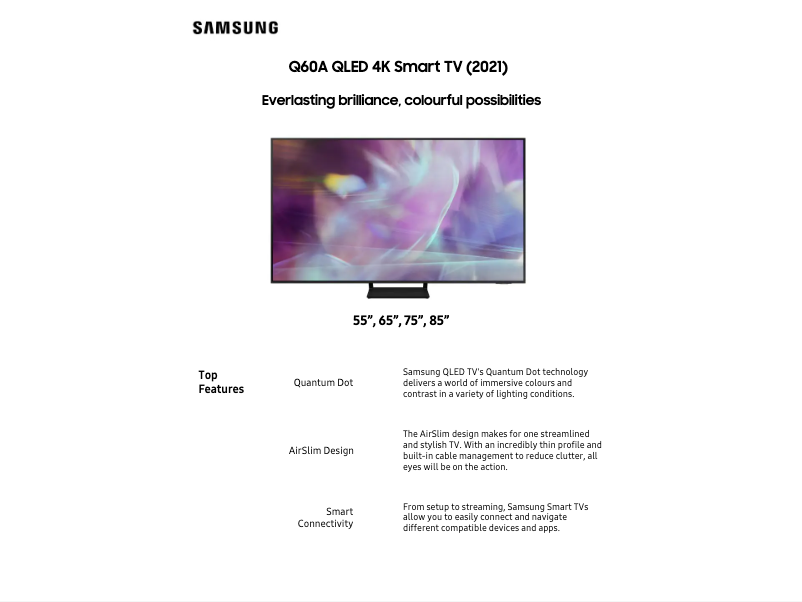 Page n°1 - Fiche technique Samsung QA75Q60AAWXXY
