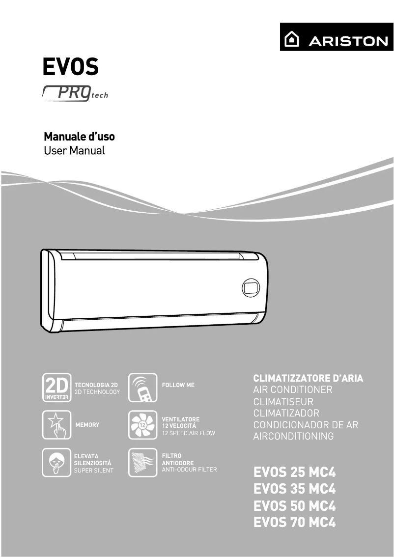 Page 1 de la notice Manuel utilisateur Ariston Thermo Evos 35 MC4
