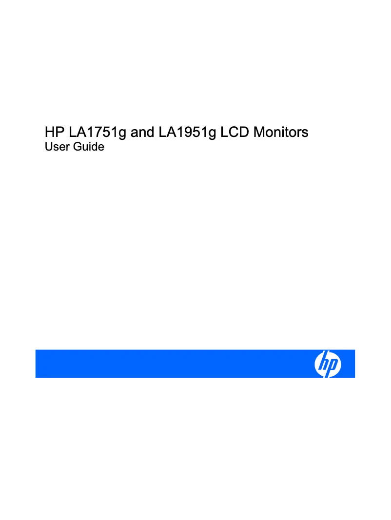 Page 1 de la notice Manuel utilisateur HP LA1951g