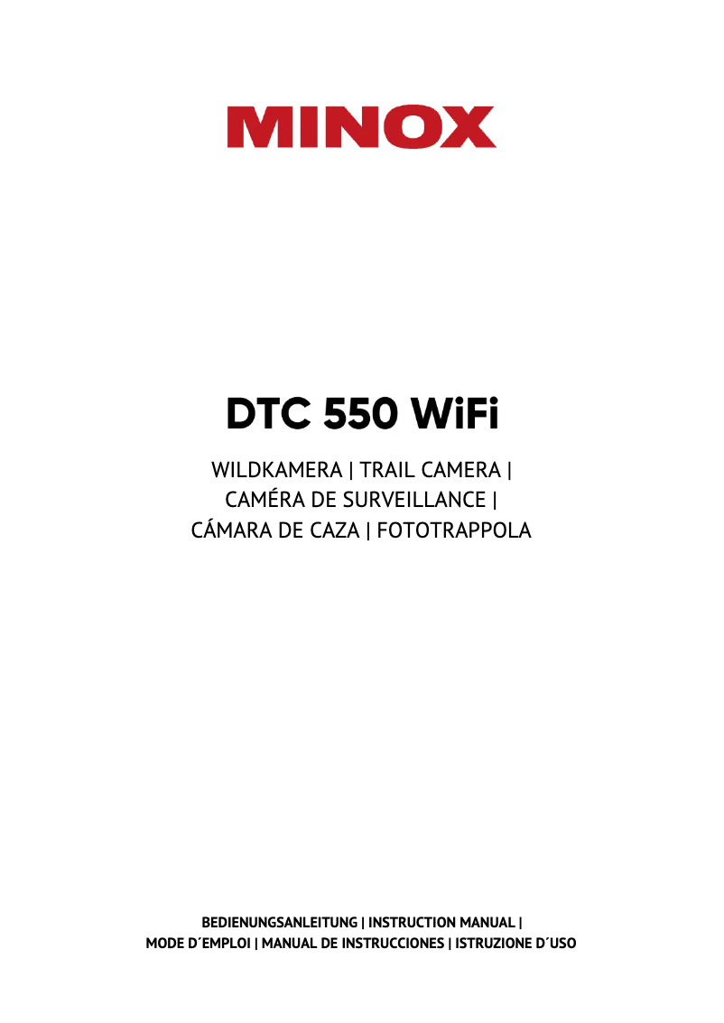 Page n°1 - Manuel utilisateur Minox DTC 550 WiFi