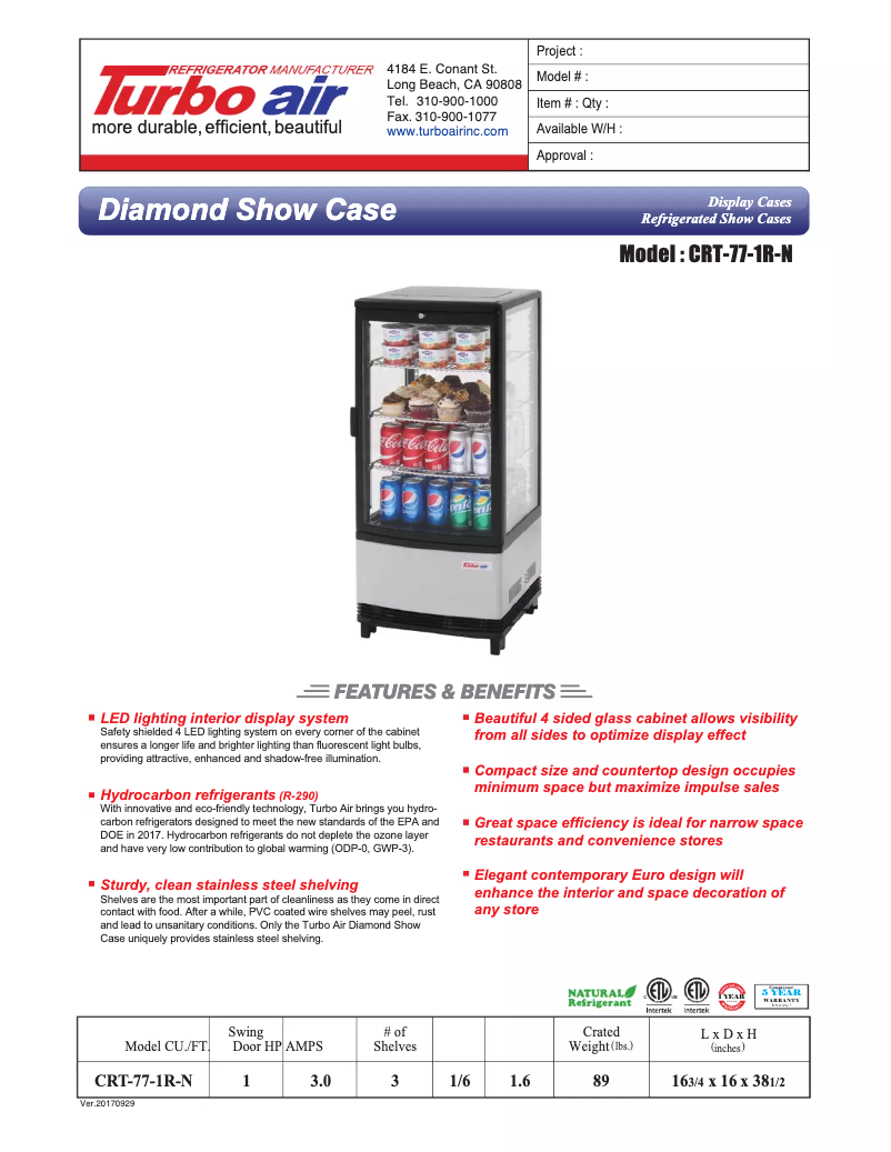 Imagen de la primera página del manual del dispositivo CRT-77-1R