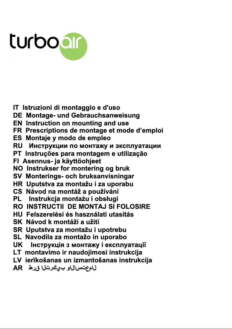 Image de la première page du manuel de l'appareil AOSTA GREY/A/74