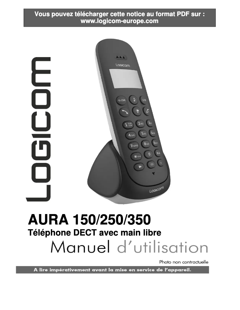 Page n°1 - Manuel utilisateur Logicom Aura 350