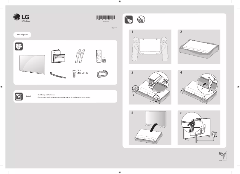 Image de la première page du manuel de l'appareil 43UM7100PPA