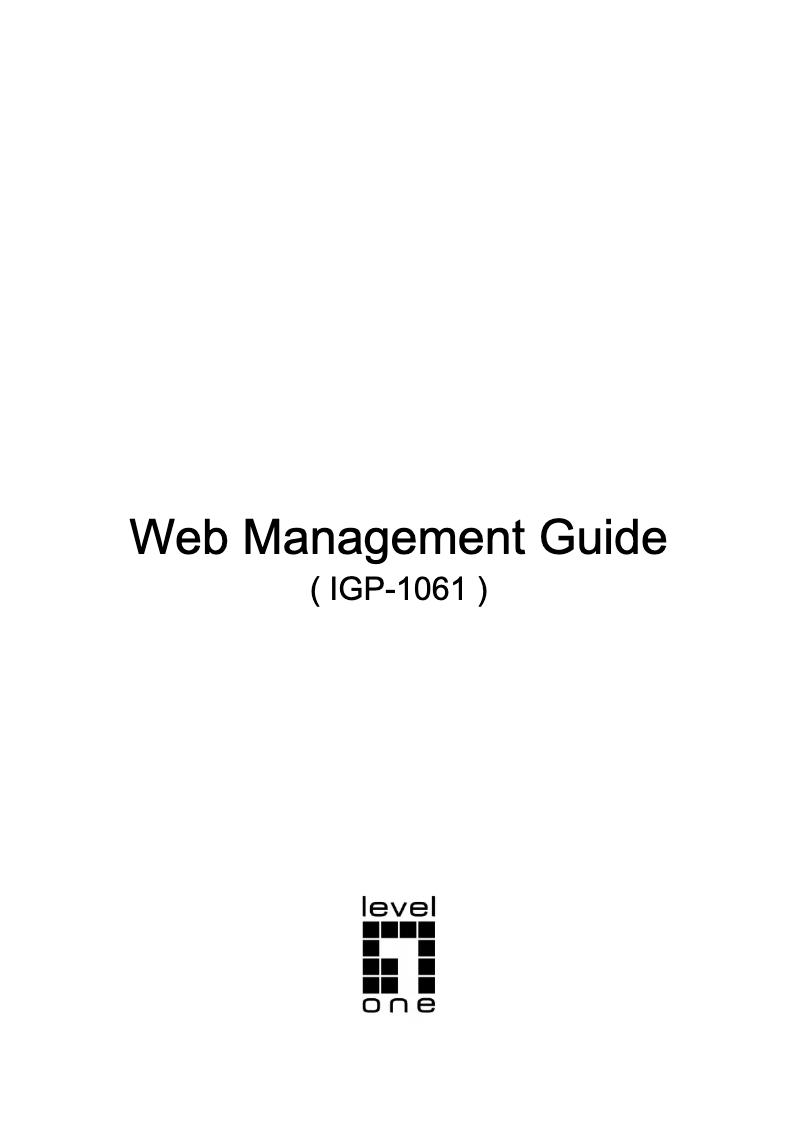 Image de la première page du manuel de l'appareil IGP-1061