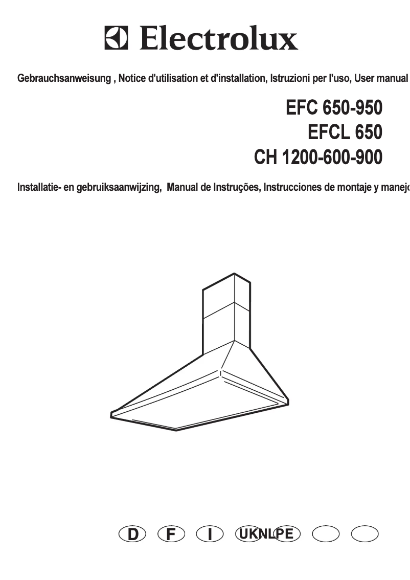 Page 1 de la notice Manuel utilisateur Electrolux CH900