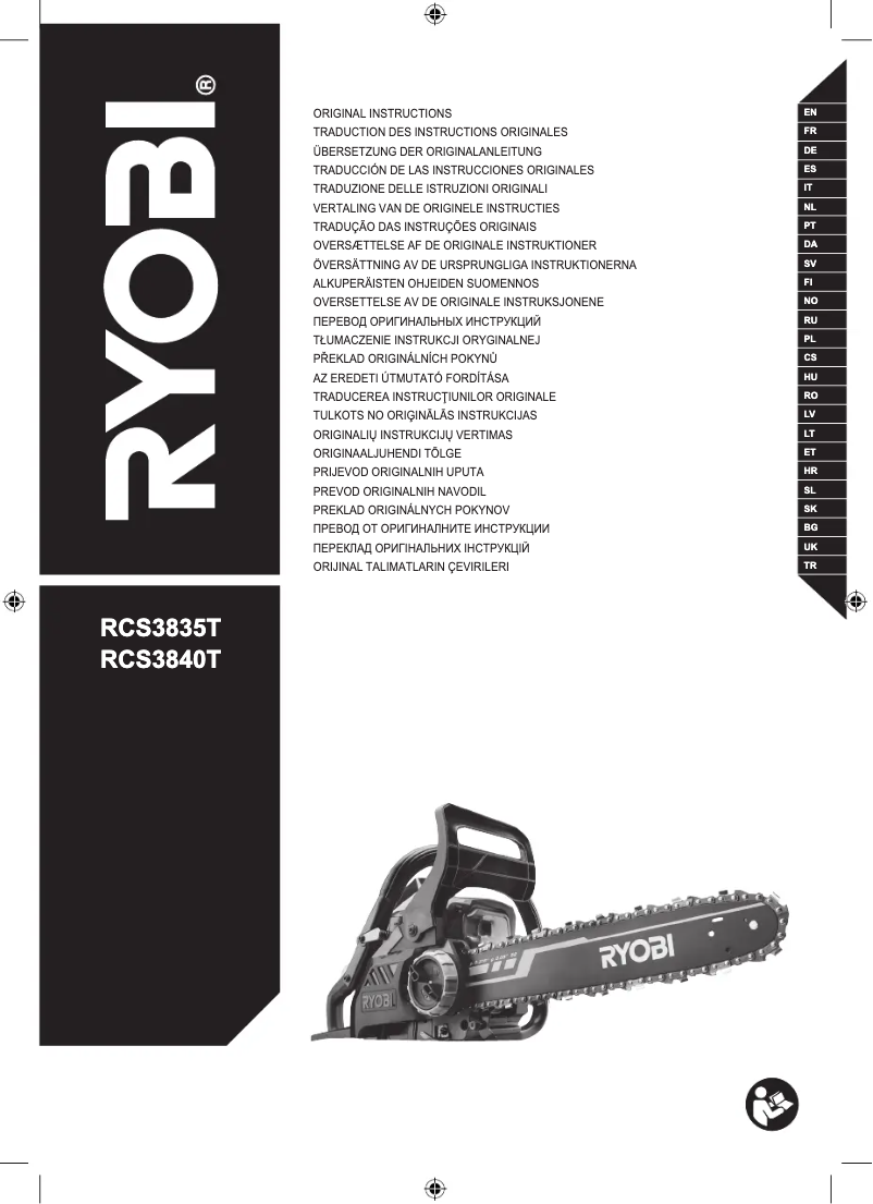 Page 1 de la notice Manuel utilisateur RYOBI RCS3840T