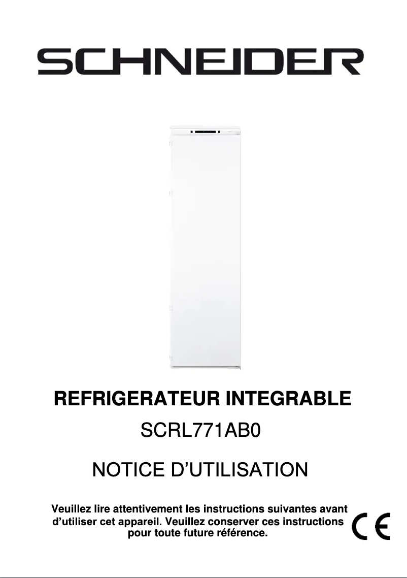 Page 1 de la notice Manuel utilisateur Schneider SCRL771AB0
