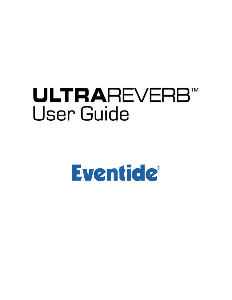 Image de la première page du manuel de l'appareil UltraReverb