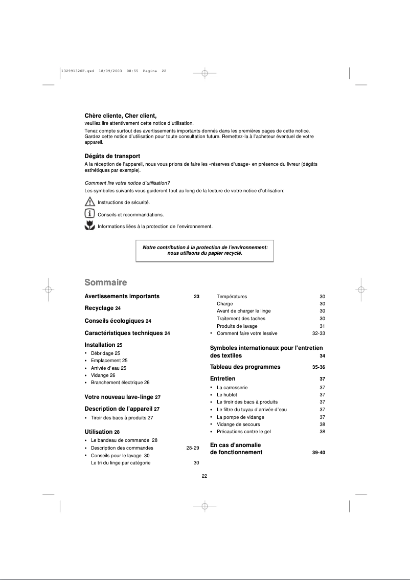Página 1 del manual Manual de usuario Zanker SF 4400