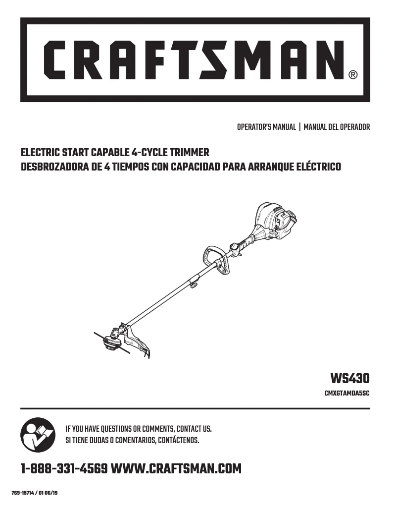 Page 1 de la notice Manuel utilisateur Craftsman CMXGTAMDA5SC