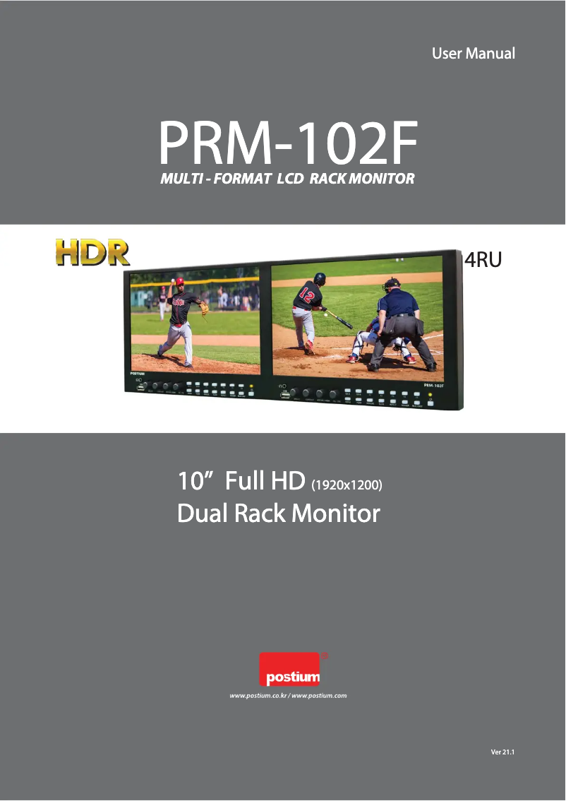 Page n°1 - Manuel utilisateur Postium PRM-102F