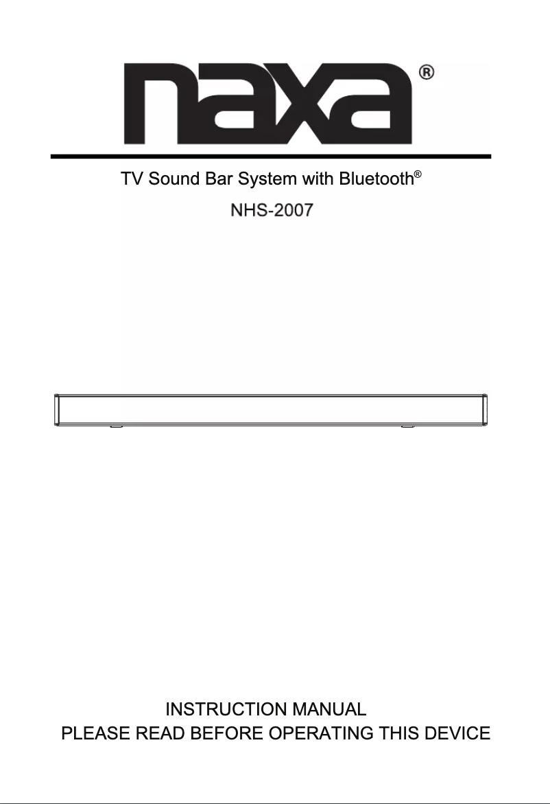 Page 1 de la notice Manuel utilisateur Naxa NHS-2007