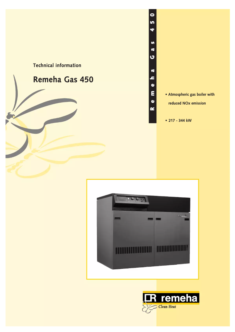 Page 1 de la notice Manuel utilisateur Remeha Gas 450