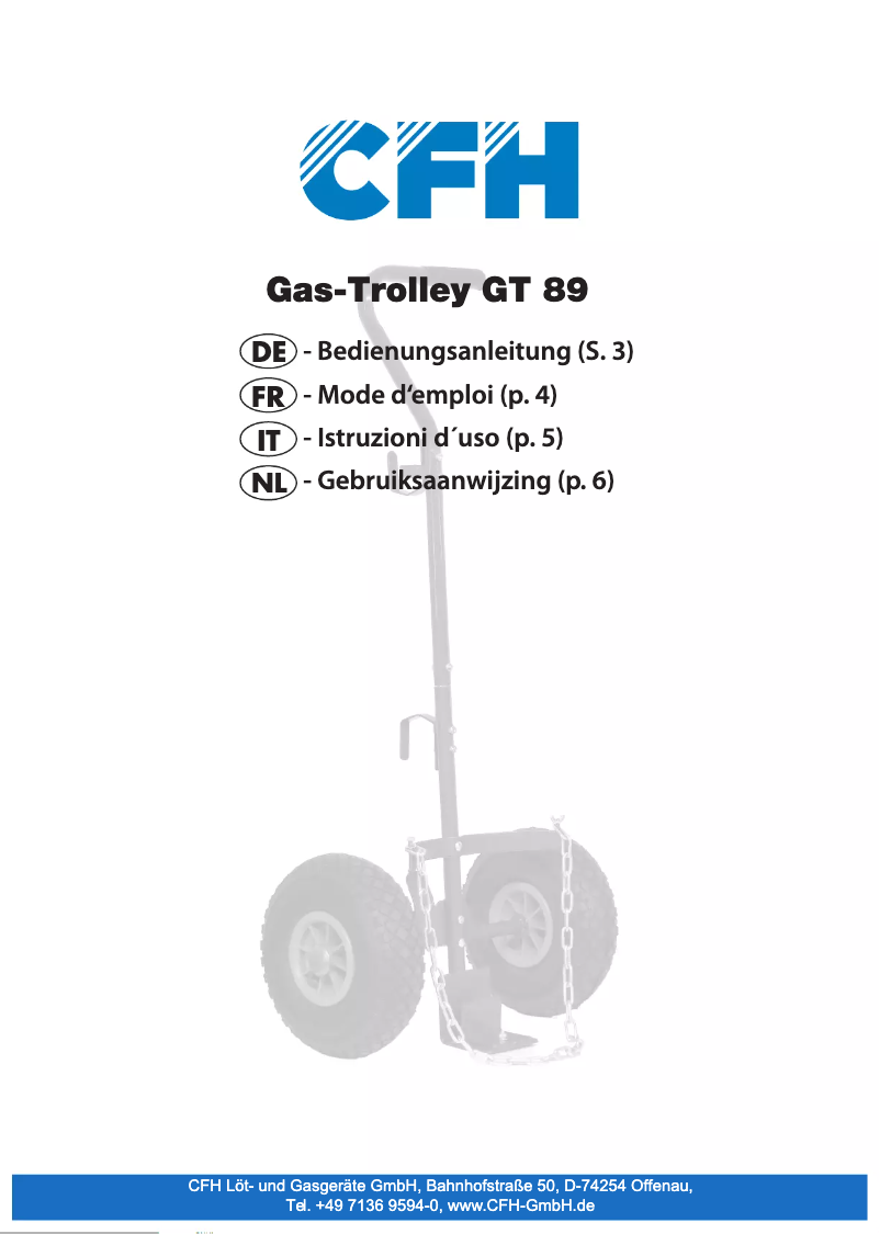 Image de la première page du manuel de l'appareil GT 89