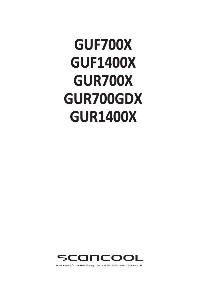 Image de la première page du manuel de l'appareil GUR700X
