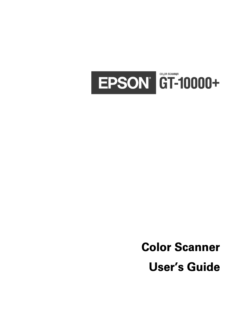Imagen de la primera página del manual del dispositivo GT-10000+