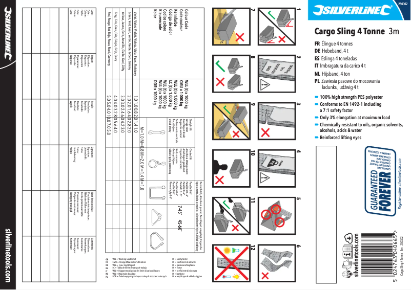 Page n°1 - Manuel utilisateur Silverline 250302