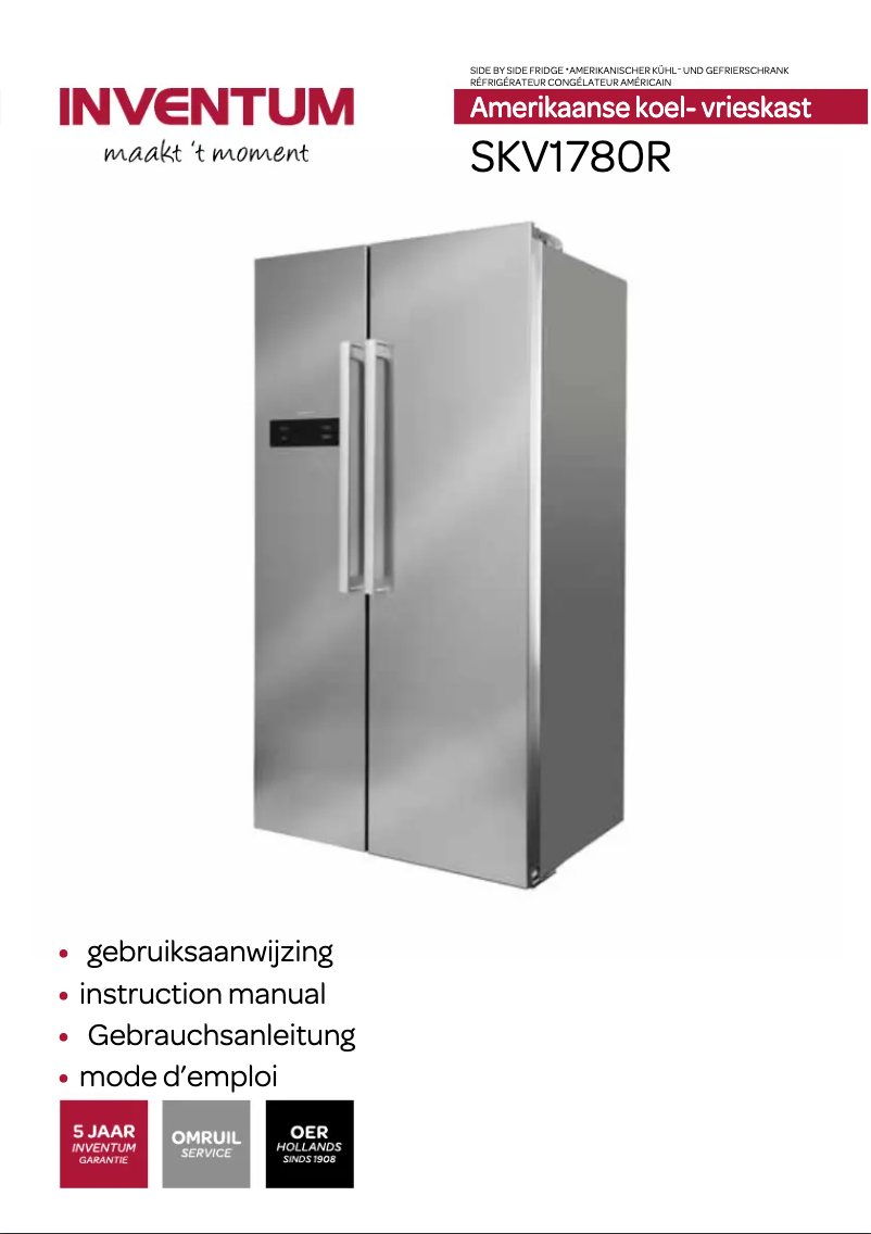 Image de la première page du manuel de l'appareil SKV1780R