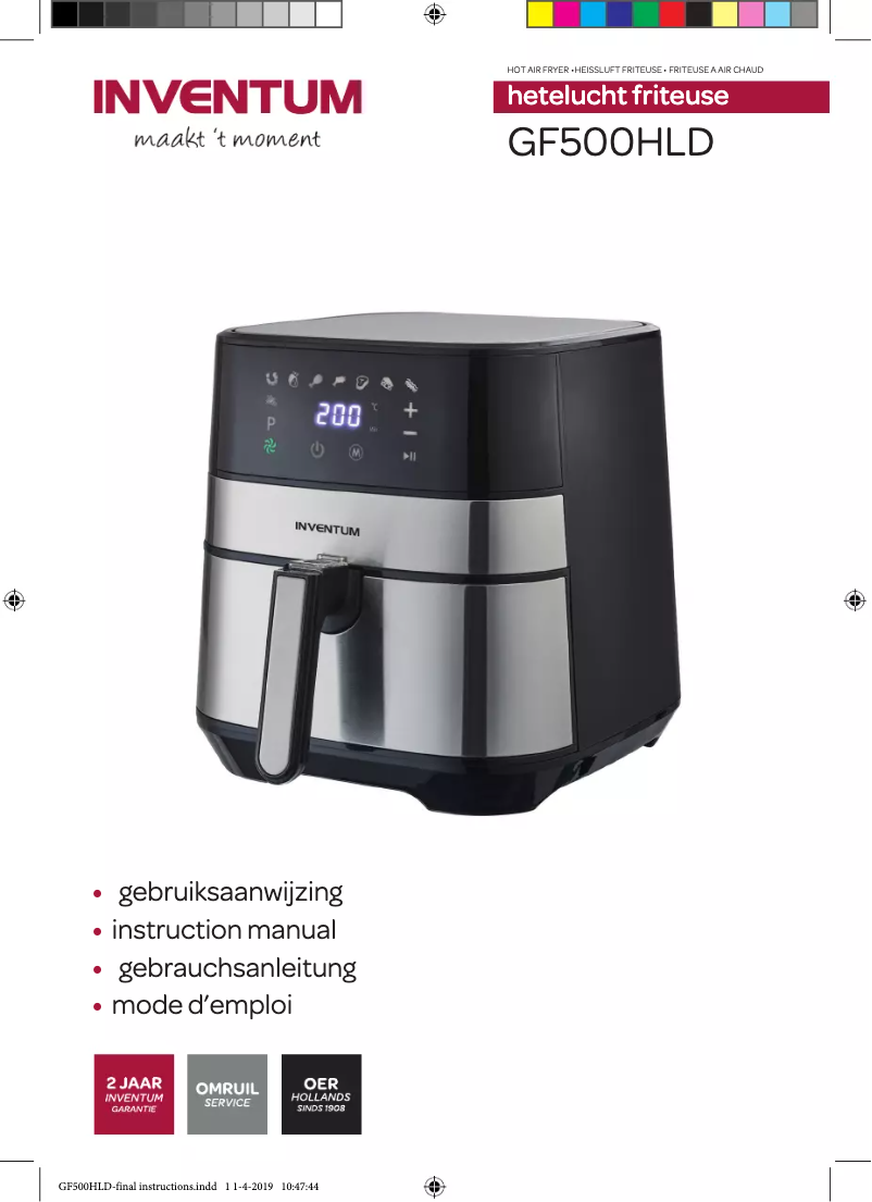 Page n°1 - Manuel utilisateur Inventum GF500HLD