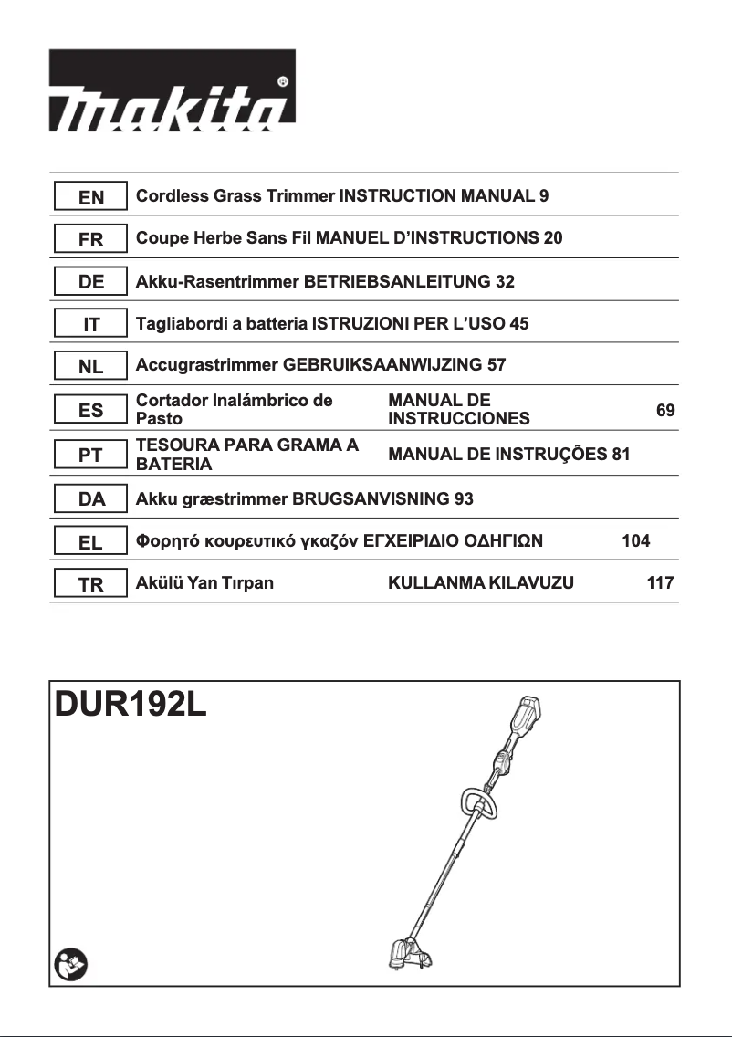 Page 1 de la notice Manuel utilisateur Makita DUR192LZ