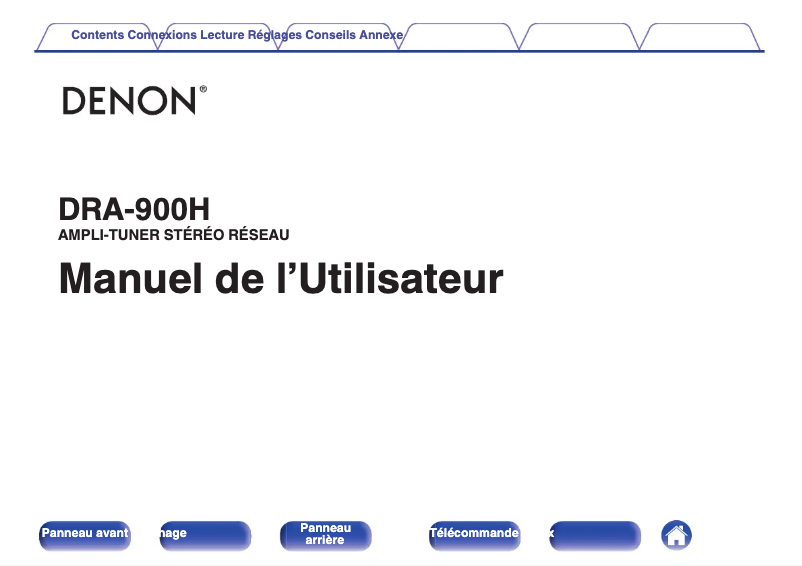 Page 1 de la notice Manuel utilisateur Denon DRA-900H