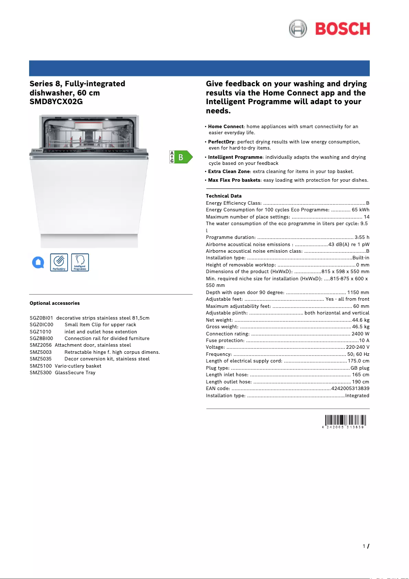 Image de la première page du manuel de l'appareil SMD8YCX02G