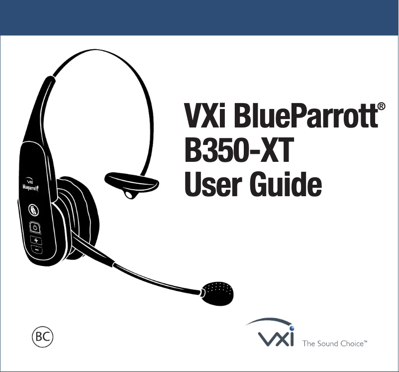 Page n°1 - Manuel utilisateur BlueParrott BlueParrott B350-XT