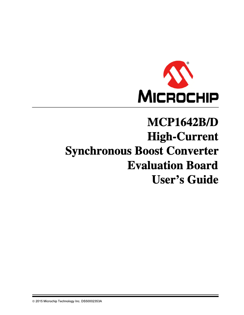 Imagen de la primera página del manual del dispositivo MCP1642B