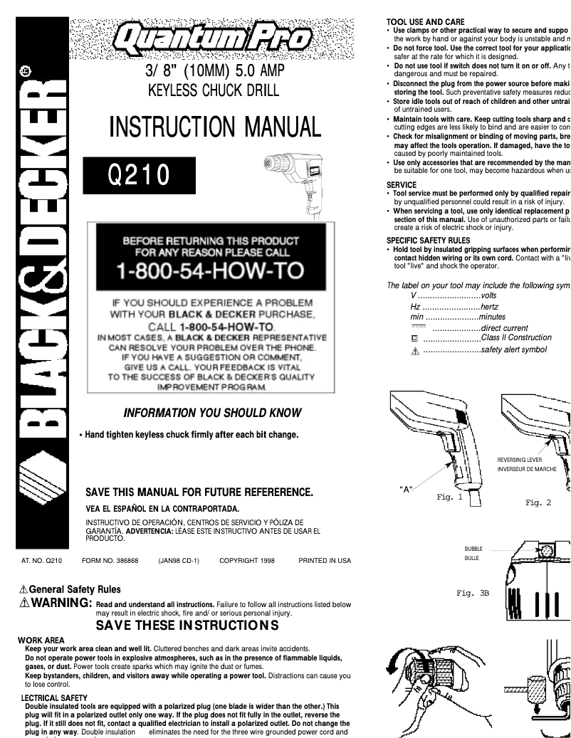 Image de la première page du manuel de l'appareil Q210