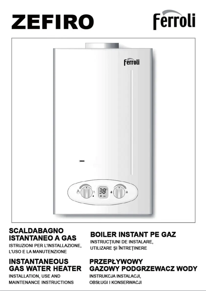 Page n°1 - Manuel utilisateur Ferroli Zefiro