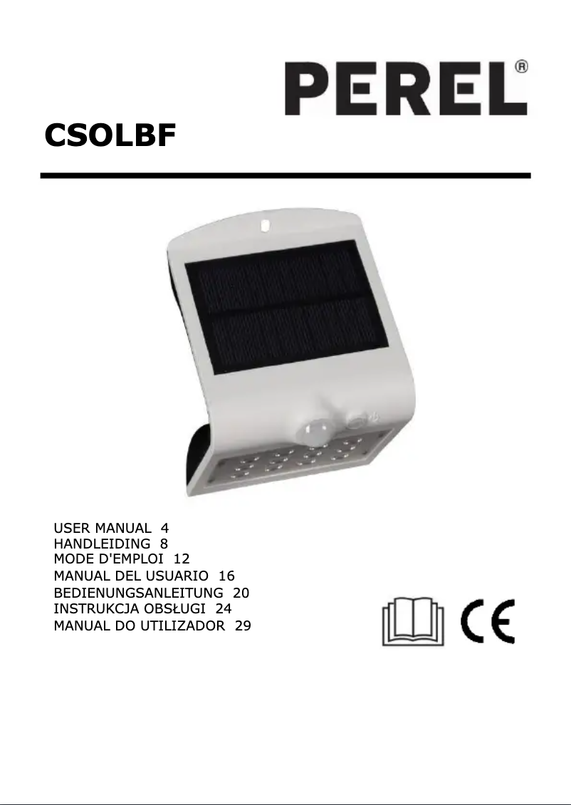 Page n°1 - Manuel utilisateur Perel CSOLBF