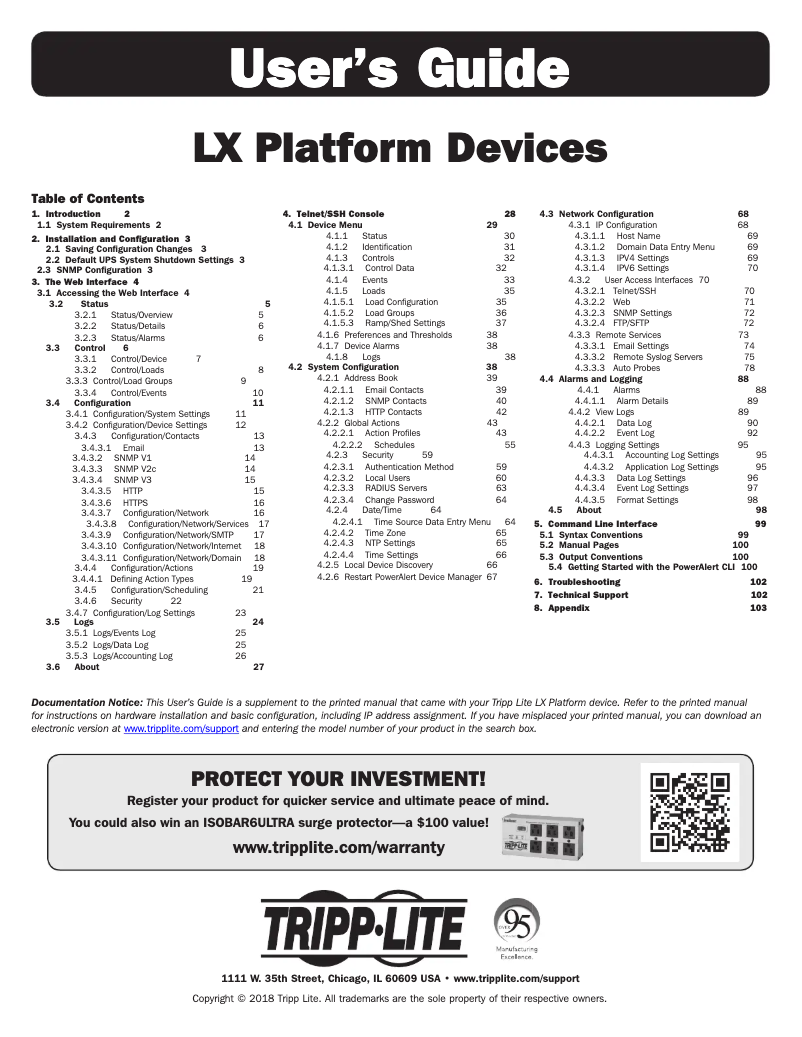 Página 1 del manual Manual de usuario Tripp Lite PDU3EVSR6L1520