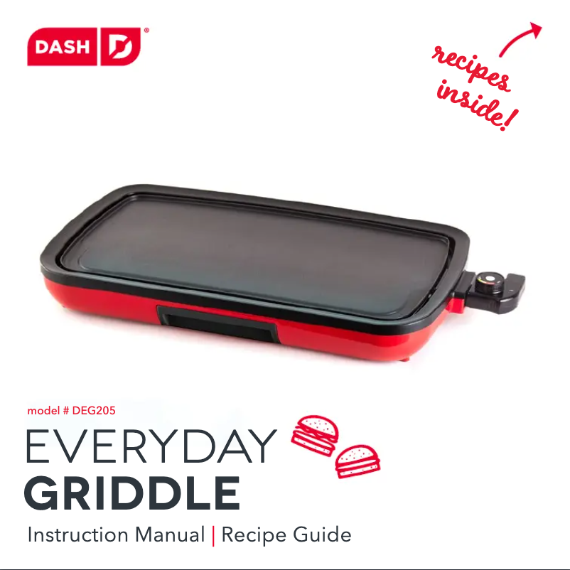 Página 1 del manual Manual de usuario Dash Everyday Griddle DEG200GBAQ01