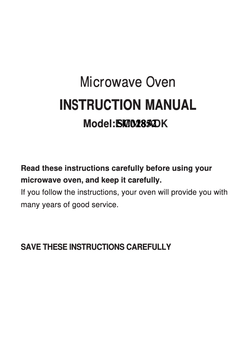 Page 1 of the manual User Manual Summit SCM852