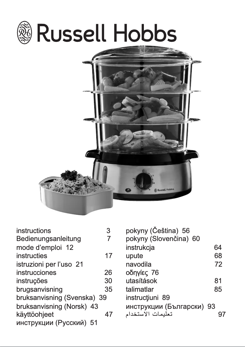 Page 1 de la notice Manuel utilisateur Russell Hobbs COOK@HOME