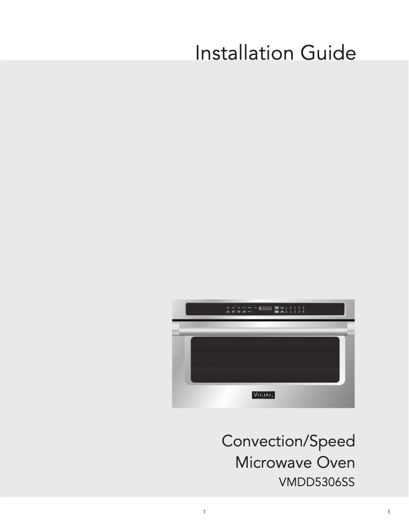 Page 1 de la notice Instructions / montage Viking VMDD5306SS