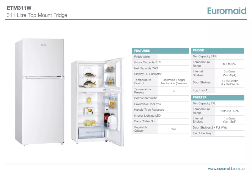 Image de la première page du manuel de l'appareil ETM311W