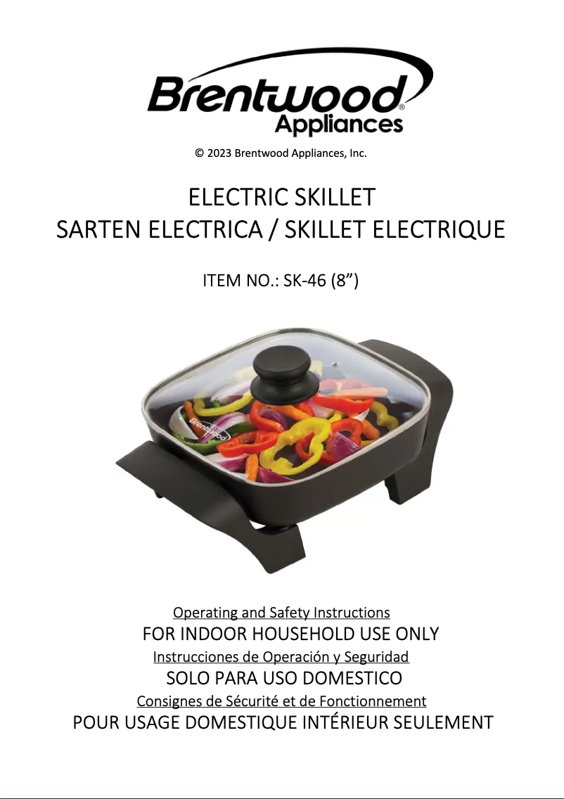 Page n°1 - Manuel utilisateur Brentwood SK-46