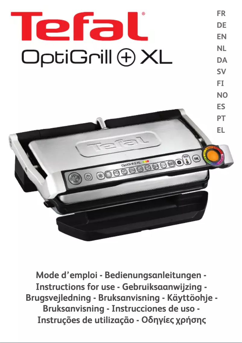 Page 1 de la notice Manuel utilisateur Tefal OptiGrill+ XL YY3870FB