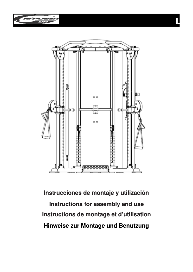 Page 1 of the manual User Manual BH Fitness L370
