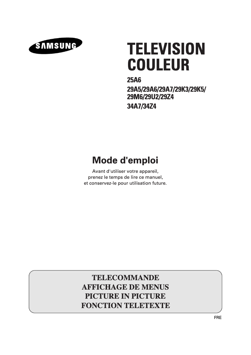 Image de la première page du manuel de l'appareil CS-29Z4HP