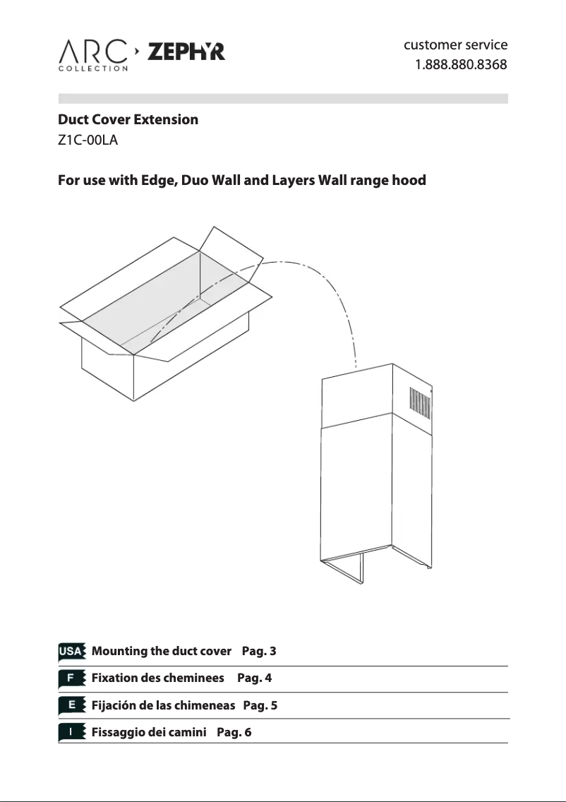 Page 1 de la notice Manuel utilisateur Zephyr Z1C-00LA
